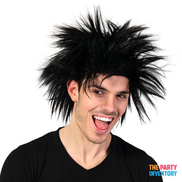 Spiky Rockstar Wig (Black)