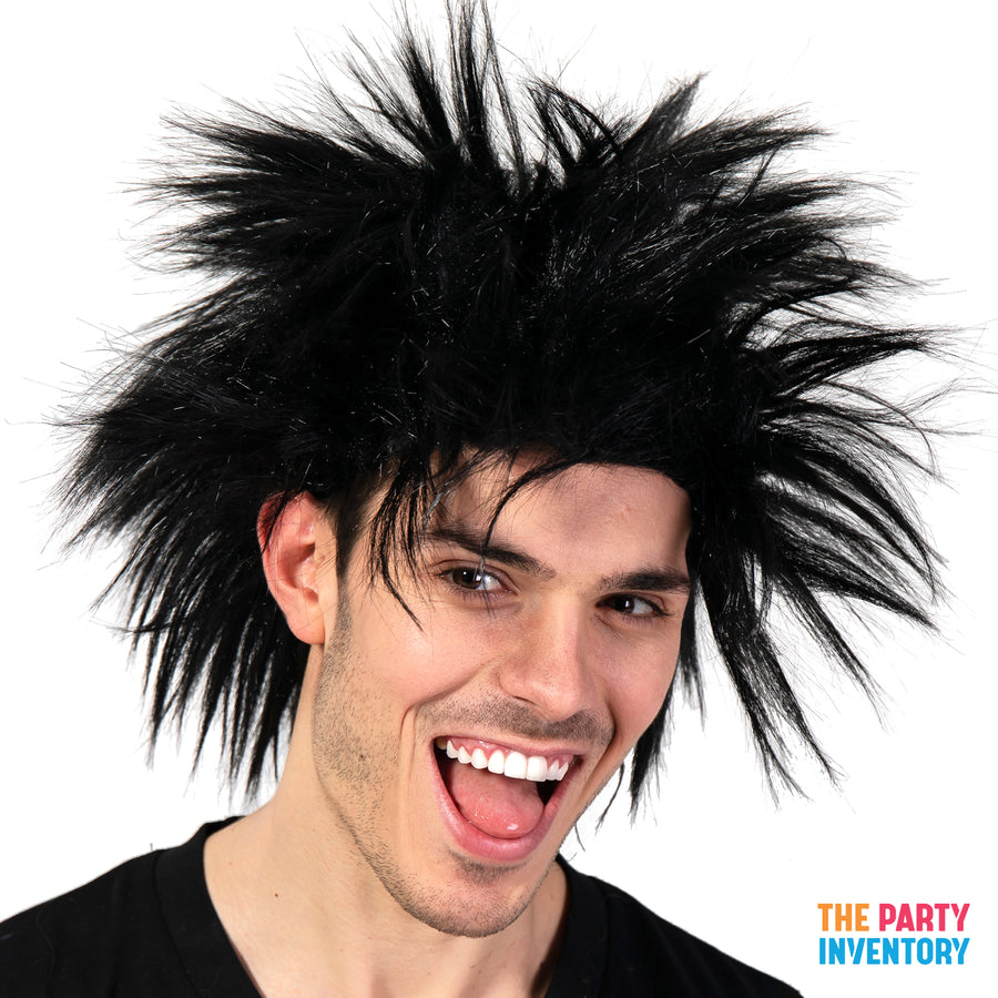 Spiky Rockstar Wig (Black)