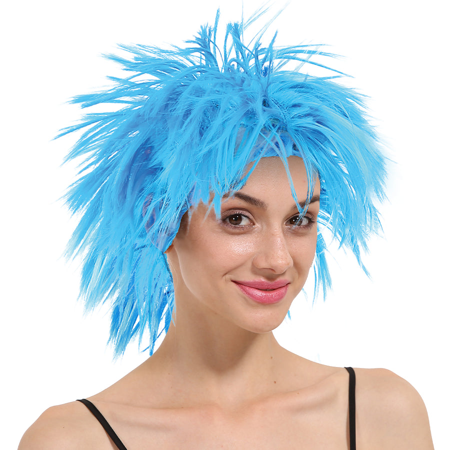 Ladies' Blue Spiky Wig