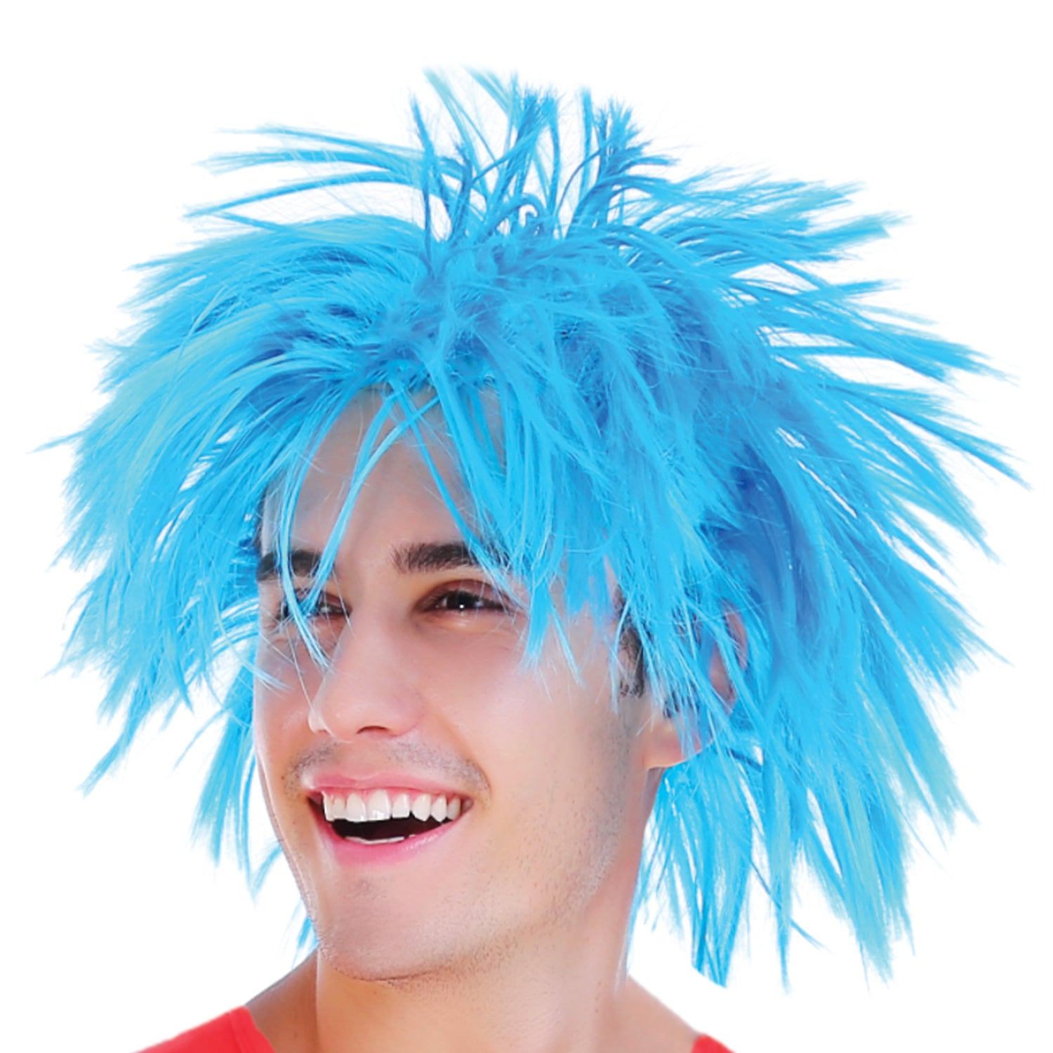 Men&#39;s Blue Spiky Wig