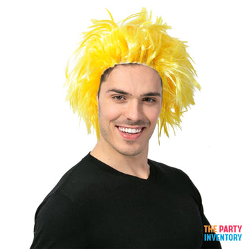 Men's Yellow Spiky Wig