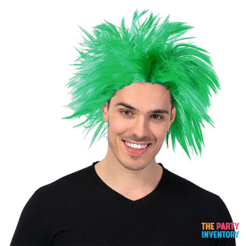 Men's Green Spiky Wig