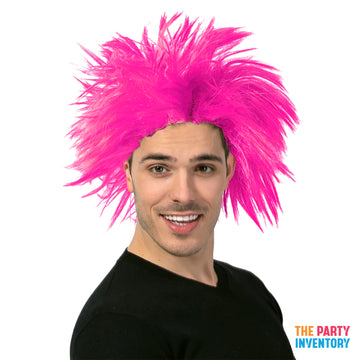 Men's Pink Spiky Wig