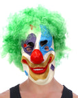 Clown Mask with Wig (Green)