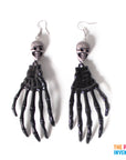 Black Skeleton Hand Earrings