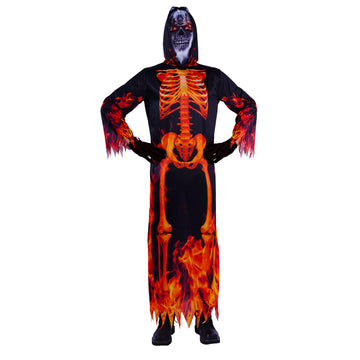 Adult Fire Skeleton Costume