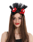 Day of the Dead Rose Net Headband