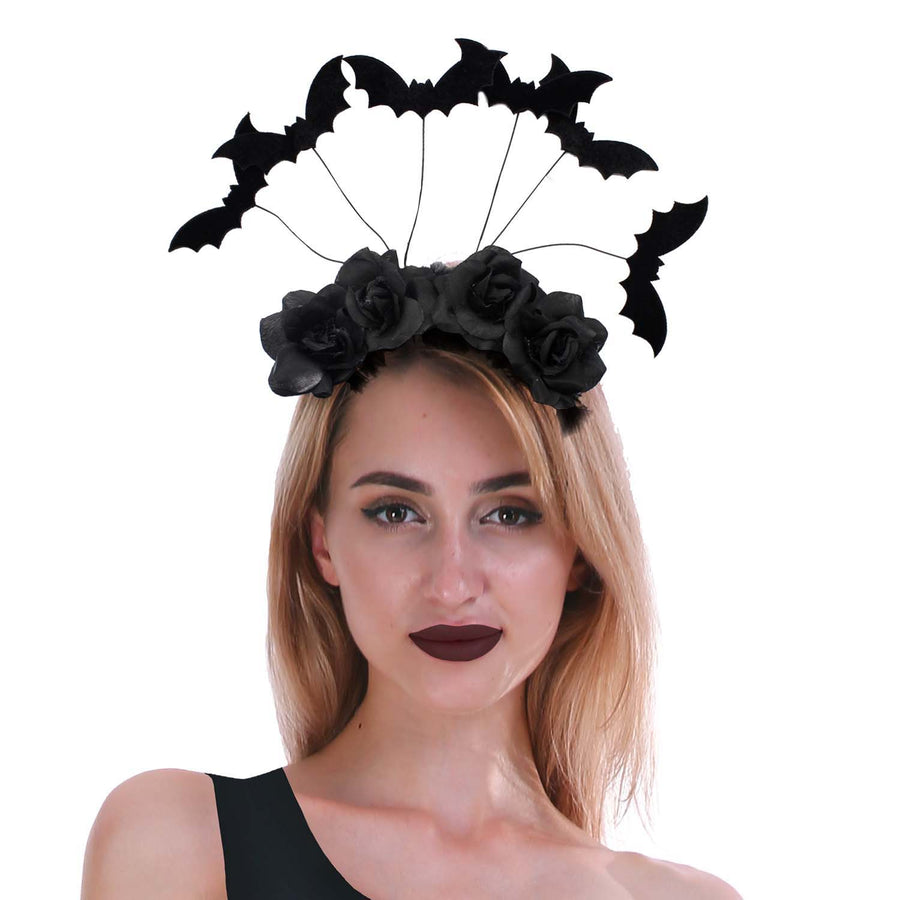 Bats and Roses Headband