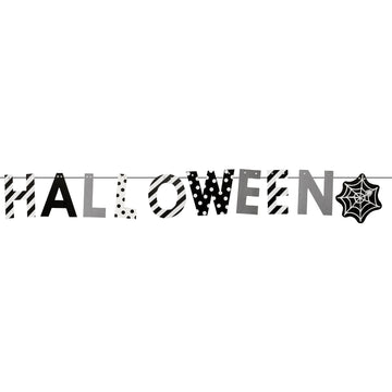Halloween Banner Black and White