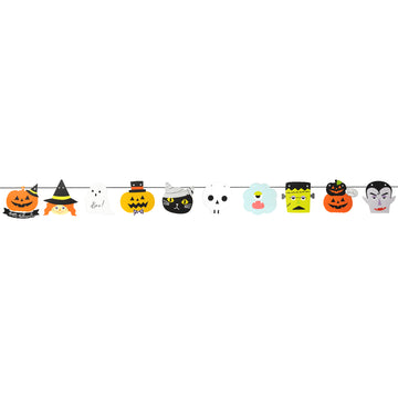 Cartoon Character Halloween Banner