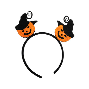 Witchy Pumpkin Glitter Headband