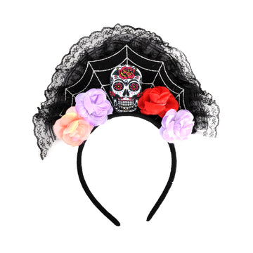 Day of the dead Floral Skull Headband