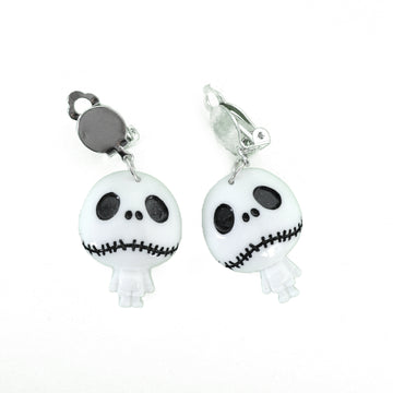 Halloween Clip On Earrings (Skeleton)