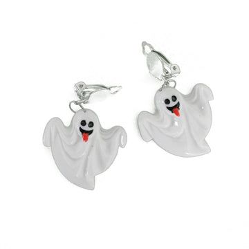 Halloween Clip On Earrings (Ghost)