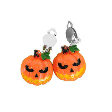 Halloween Clip On Earrings (Pumpkins)