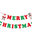 Merry Christmas Banner (Santa Reindeer)