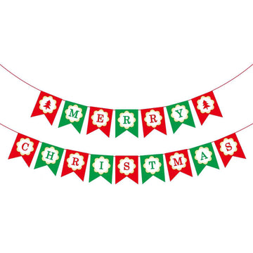 Merry Christmas Banner (Bunting Flags)