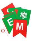 Merry Christmas Banner (Plain Bunting Flags)