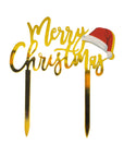Santa Hat Merry Christmas Cake Topper