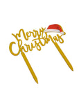 Santa Hat Merry Christmas Cake Topper