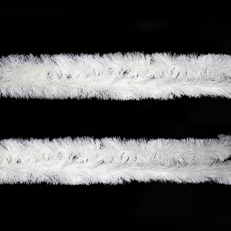White Christmas Tinsel (9cm Thick)