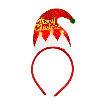 Santa Hat Headband with Lights