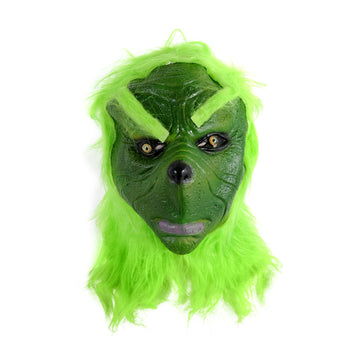 Grumpy Green Santa Latex Mask