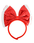 Sequin Red Bow Headband