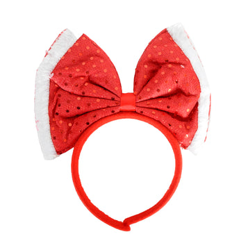 Sequin Red Bow Headband