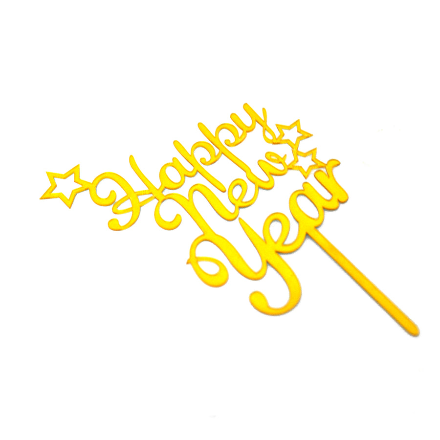 Happy New Year Cake Topper (Gold)