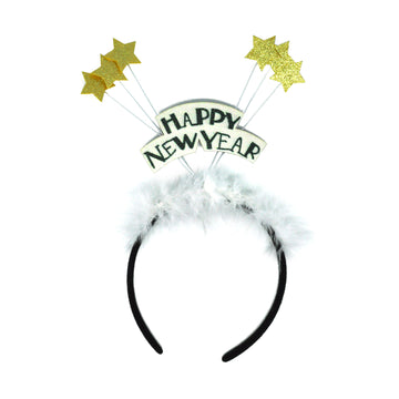 Happy New Year Gold Star Headband
