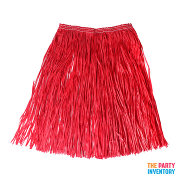 Adult Red Hawaiian Grass Skirt