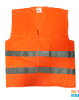 Adult High Vis Safety Vest Builder Costume (Orange)