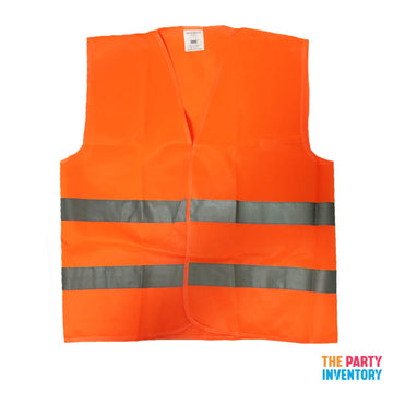 Adult High Vis Safety Vest Builder Costume (Orange)
