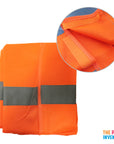 Adult High Vis Safety Vest Builder Costume (Orange)