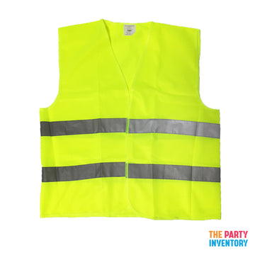 Adult High Vis Safety Vest Builder Costume (Yellow)