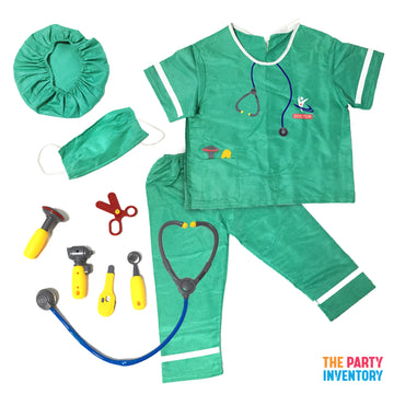 Children Doctor Scrubs Costume and Accessories Kit