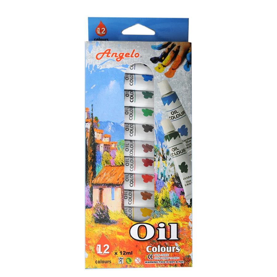 Oil Colours 12ml Paint Tubes (Set of 12)