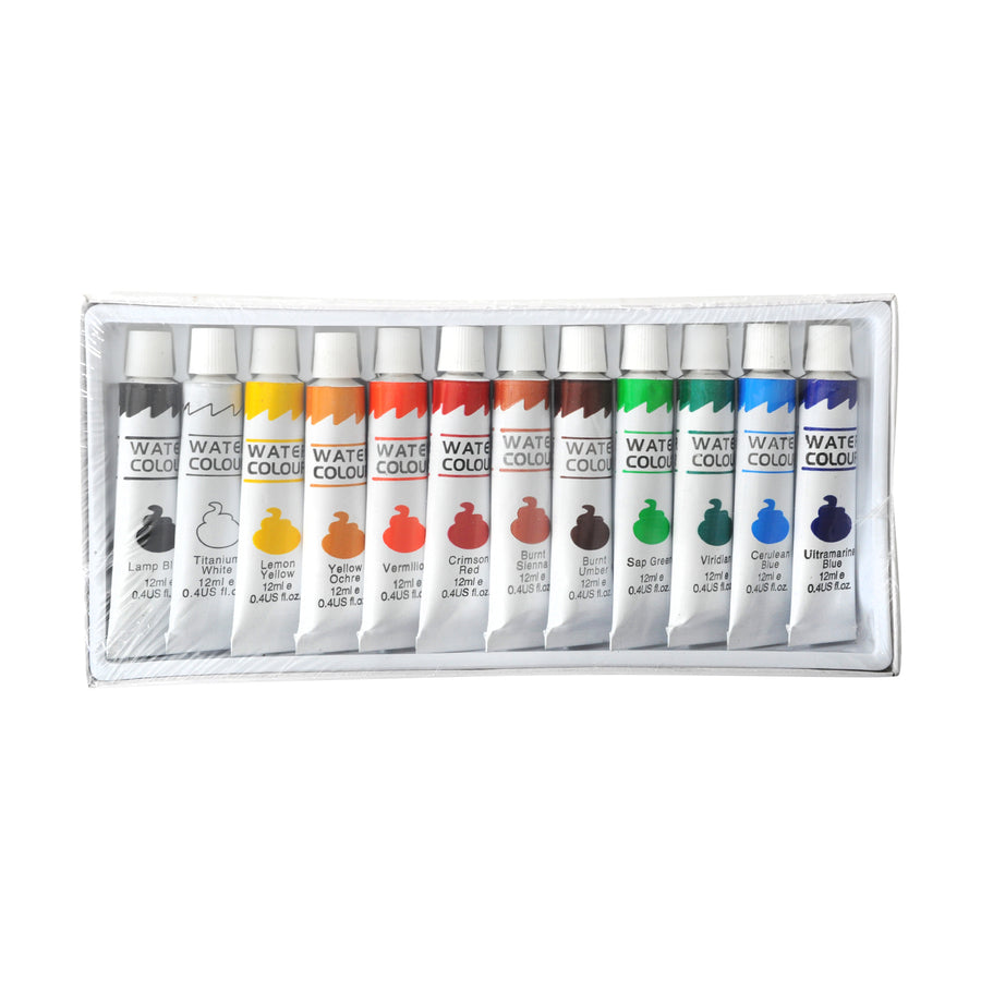 Water Colours 12ml Paint Tubes (Set of 12)