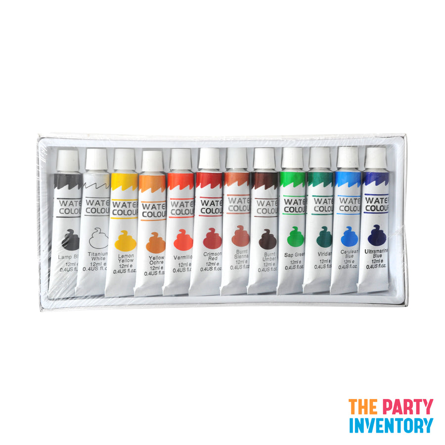 Water Colours 12ml Paint Tubes (Set of 12)