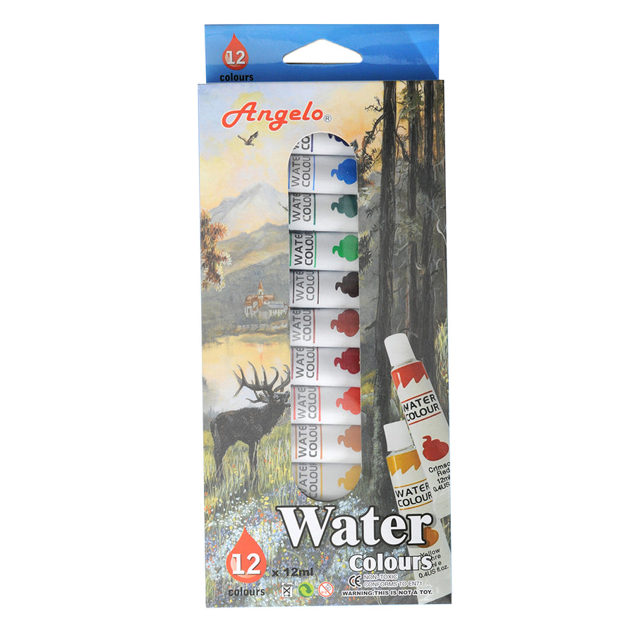 Water Colours 12ml Paint Tubes (Set of 12)