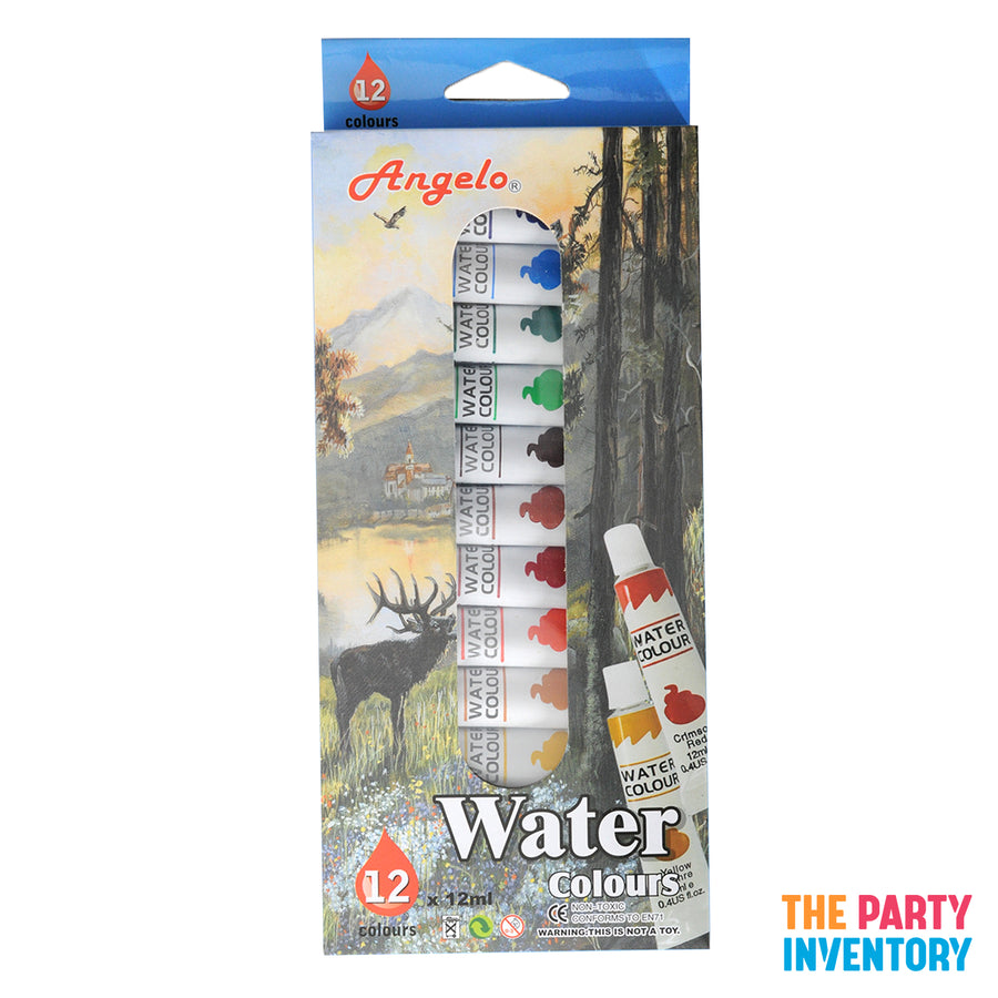 Water Colours 12ml Paint Tubes (Set of 12)