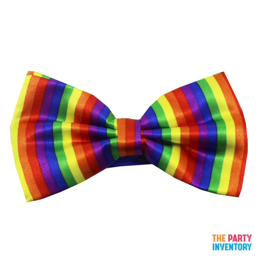 Rainbow Vertical Stripe Bow Tie