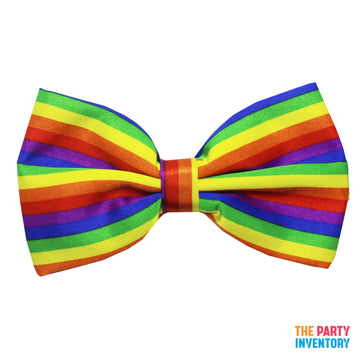 Rainbow Horizontal Stripe Bow Tie