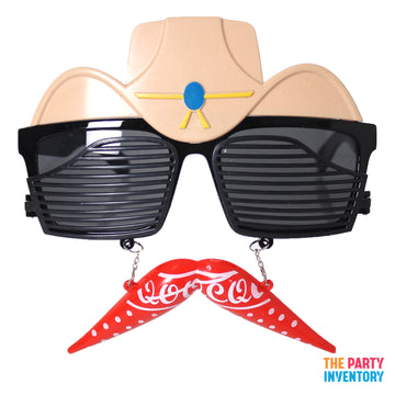 Cowboy Party Glasses with Moustache