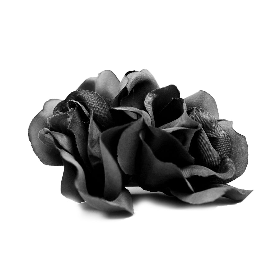 Black Double Flower Hair Clip