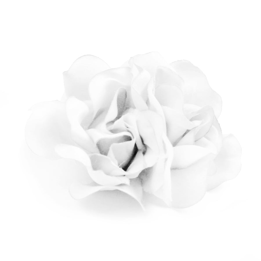 White Double Flower Hair Clip