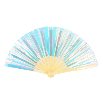 Giant Iridescent Hand Held Fan (Holographic)