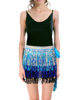 Sequin Fringe Skirt (Blue/Silver)