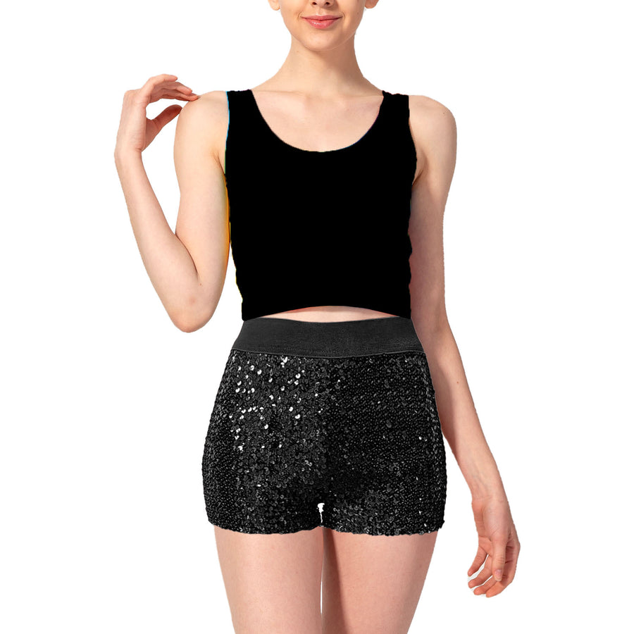 Sequin Shorts (Black)